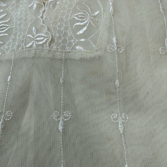 Avenue Womens 22/24 Romantic Sheer Chiffon Lace Floral Tunic Blouse Bell Sleeves - Picture 8 of 8